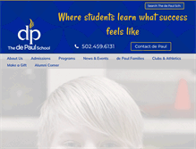 Tablet Screenshot of depaulschool.org
